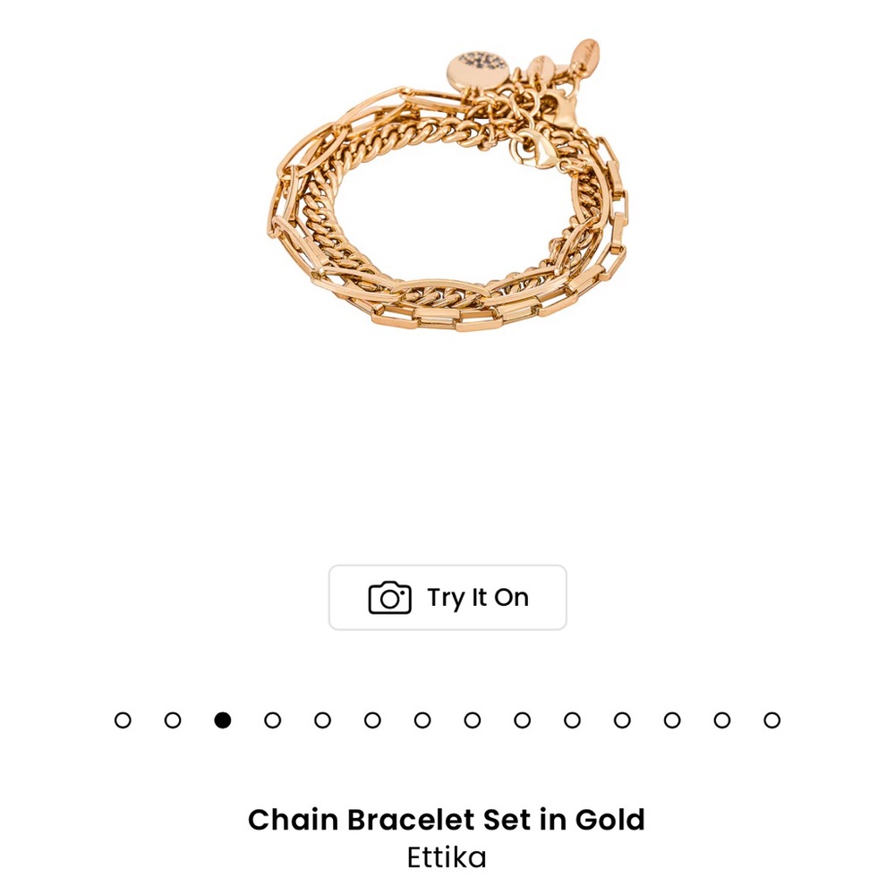 Gold Chain Bracelet Set